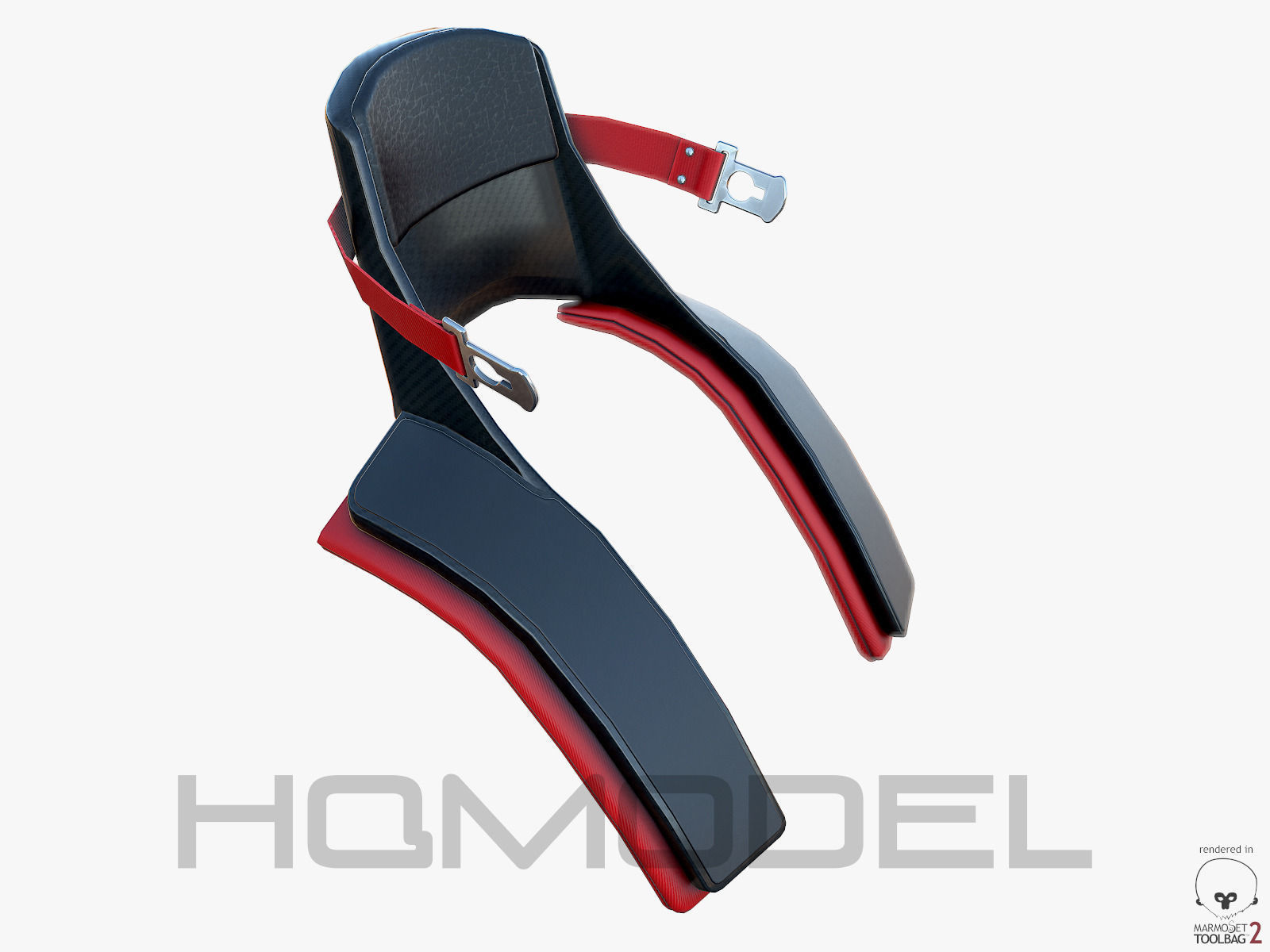F1 Neck Protection Formula PBR Generic Low-poly 3D model_13