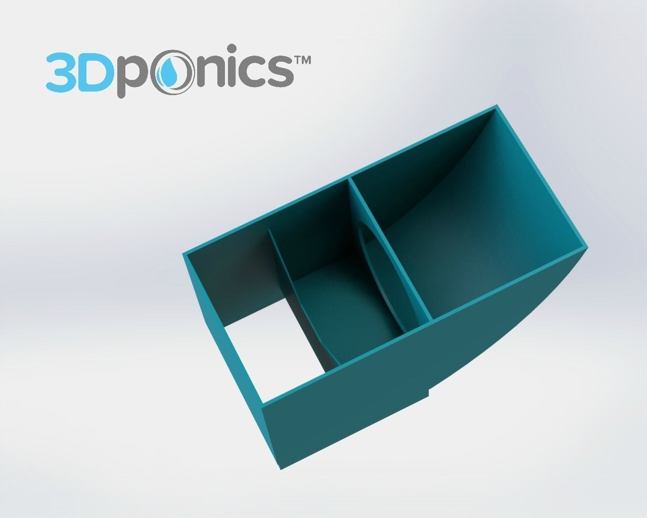 Container - 3Dponics Herb Garden Free 3D print model_1