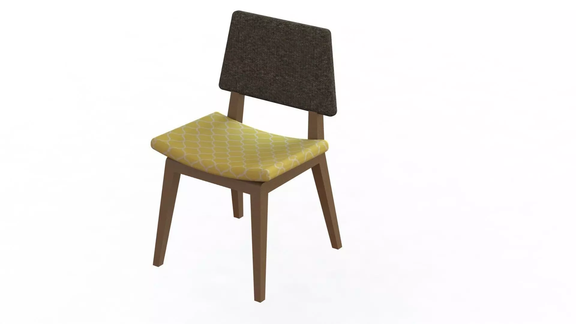 chair with seat and wooden legs Free 3D model