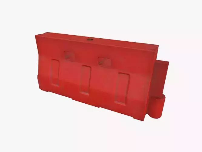 Street Barrier PBR Low-poly 3D model