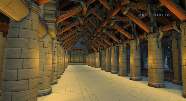 Modular MedievalChurchSet 3D model_2