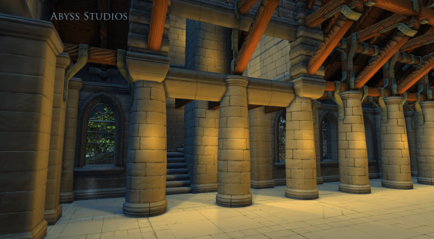 Modular MedievalChurchSet 3D model_4