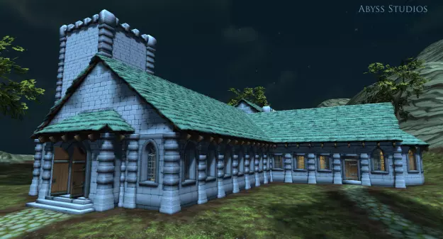 Modular MedievalChurchSet 3D model_0