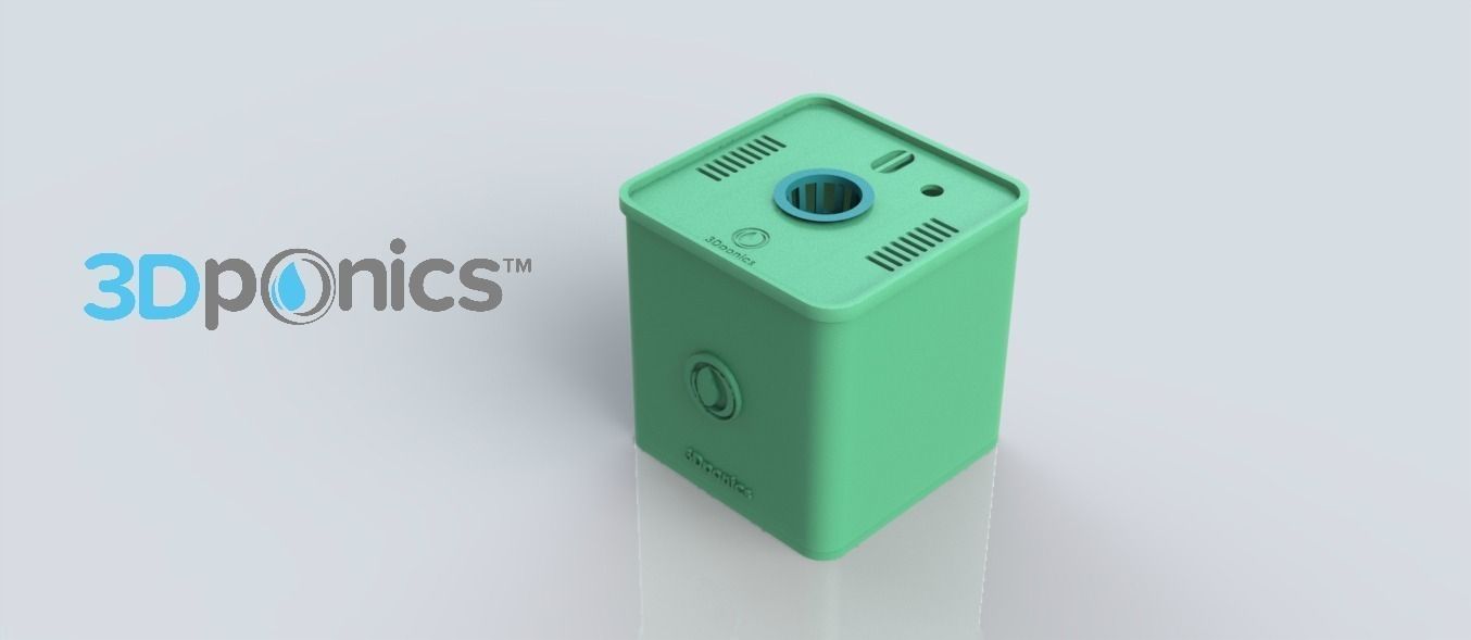 Planter - 3Dponics Cube System Free 3D print model_2