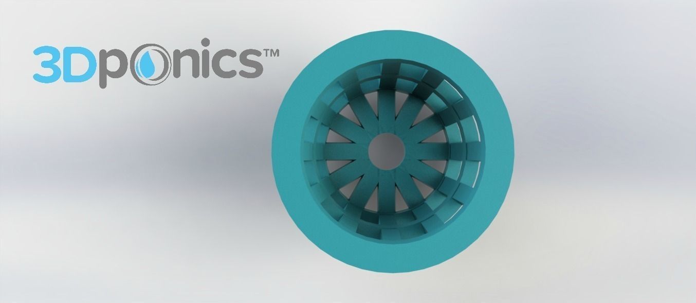 Planter - 3Dponics Cube System Free 3D print model_1