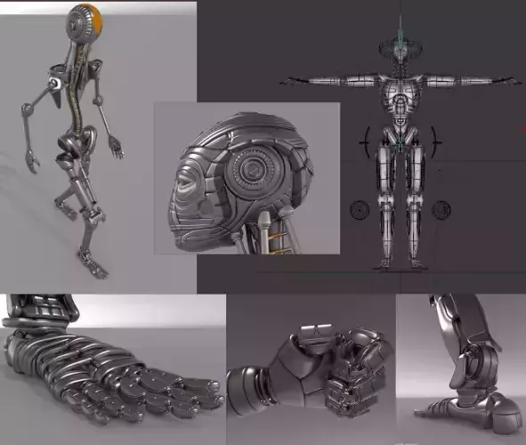 Robot Version 2  Rigged and Animated