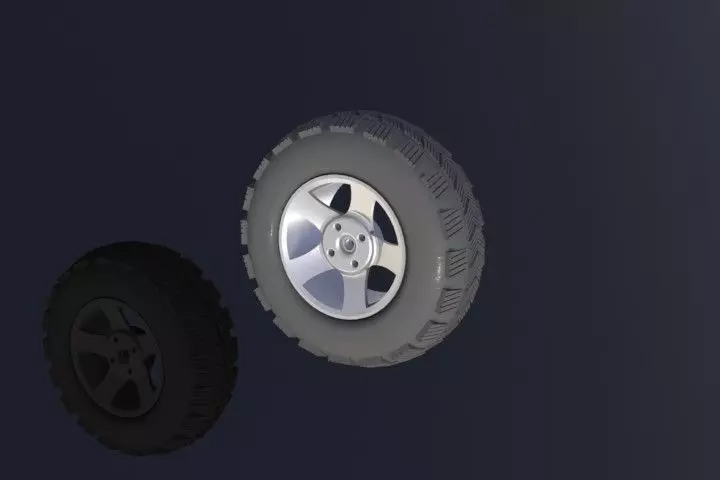 Tyre Rim Assembly Free 3D model