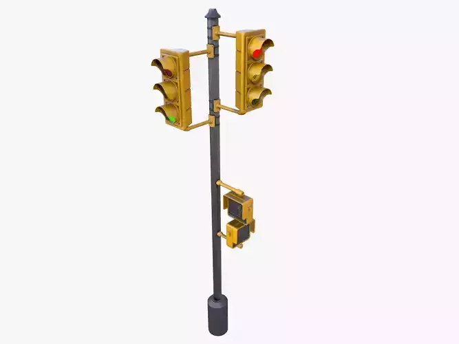Traffic Lamp PBR 3D model Traffic Lamp PBR 3D model