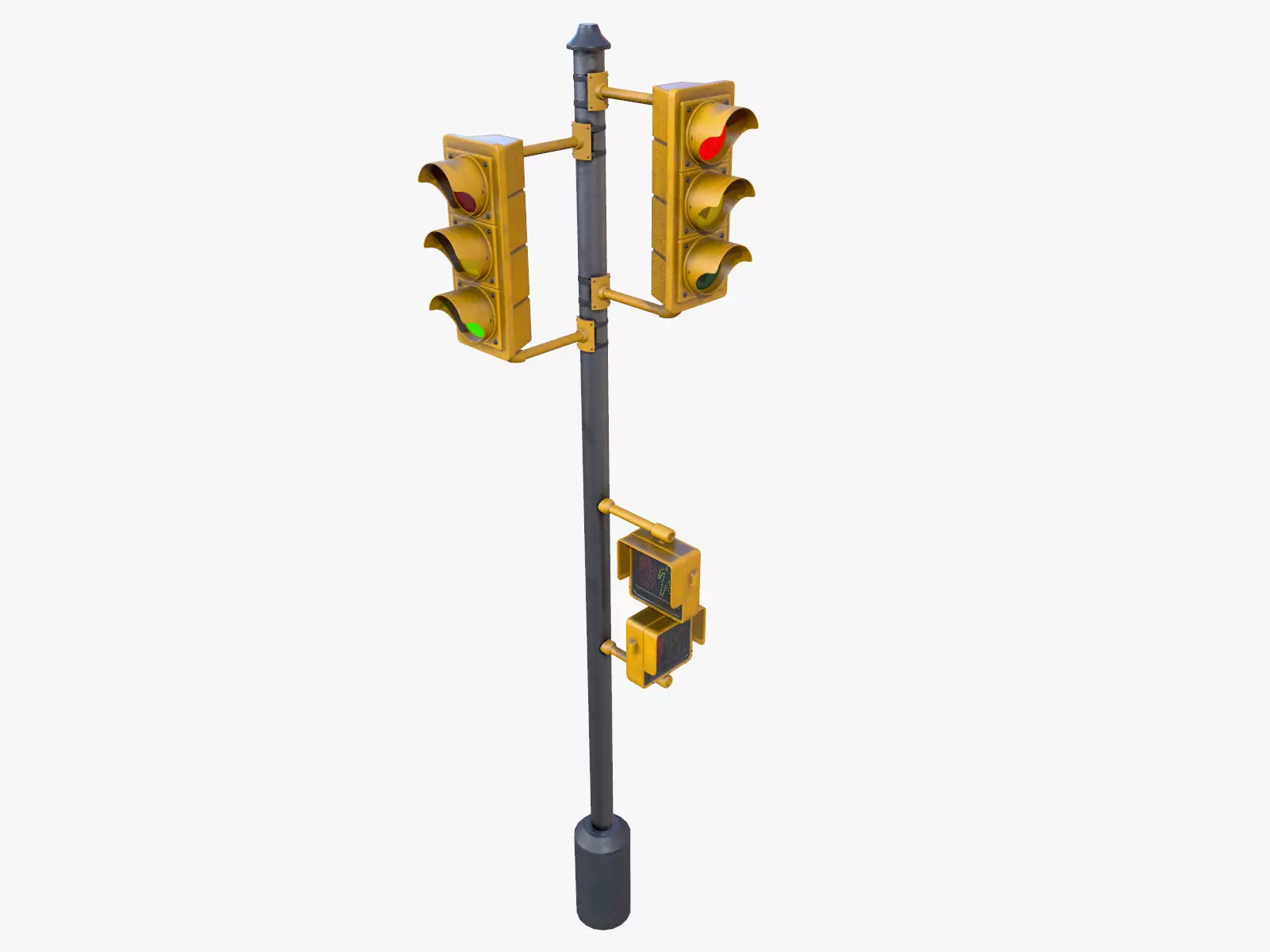 Traffic Lamp PBR 3D model_0