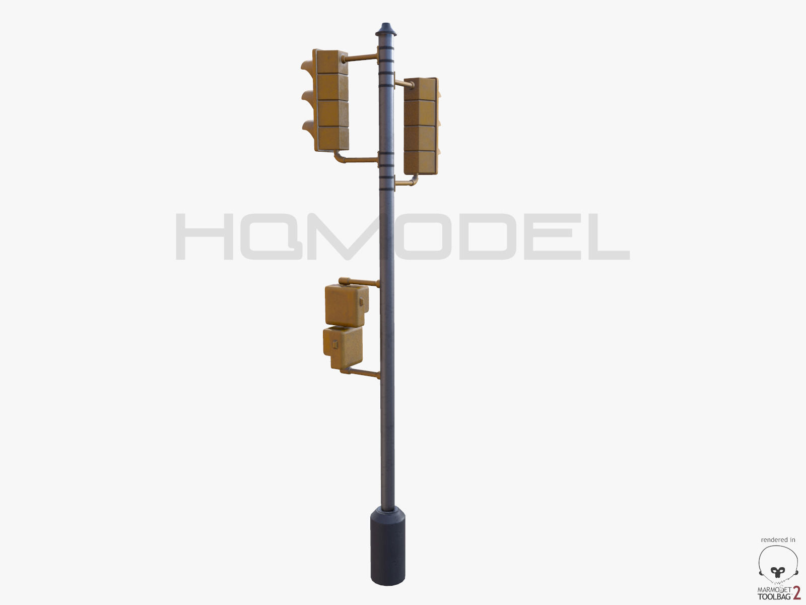Traffic Lamp PBR 3D model_5