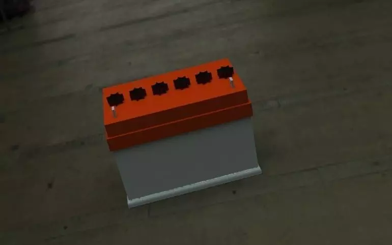 Battery orange power box Free 3D model_0