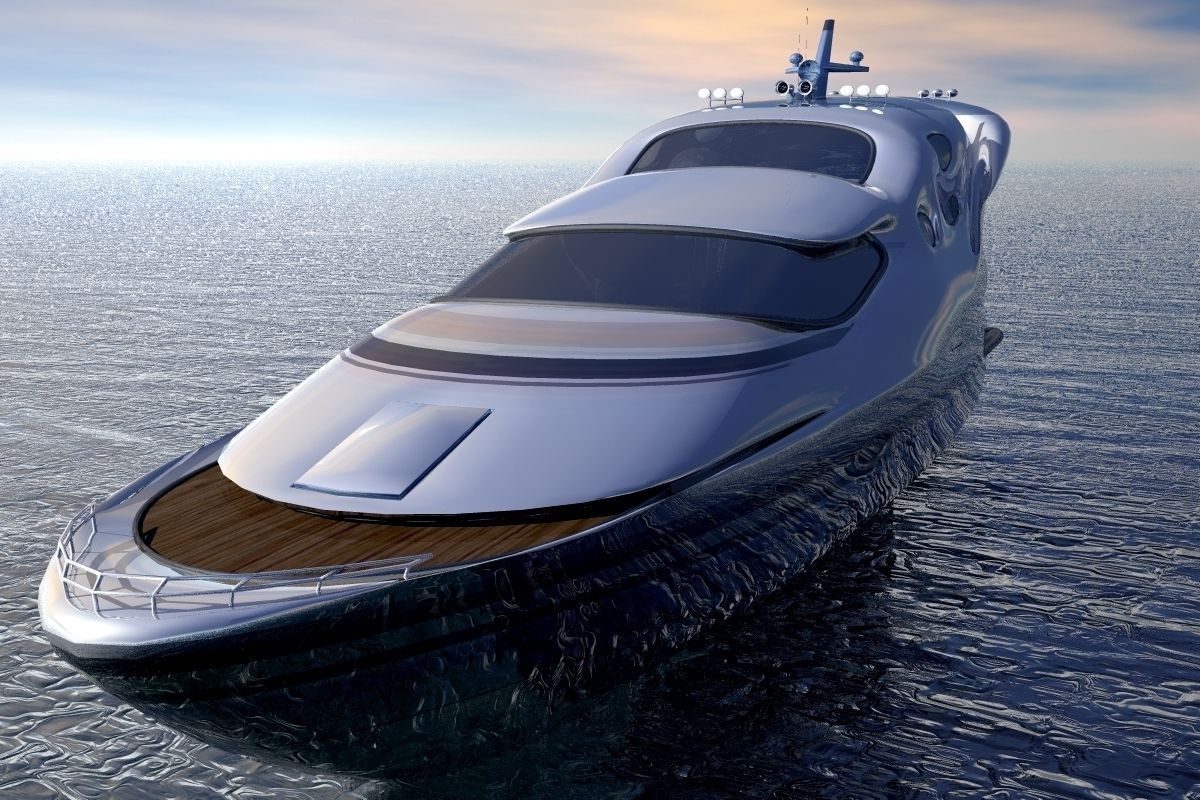 Small Luxury Yacht 3D model_2