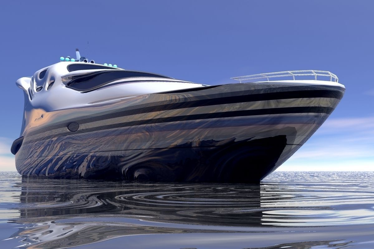 Small Luxury Yacht 3D model_5