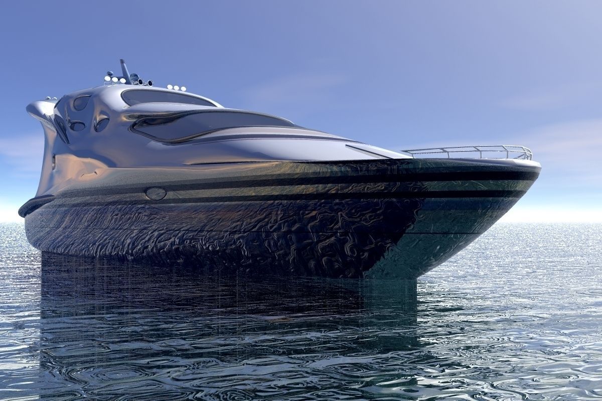 Small Luxury Yacht 3D model_4
