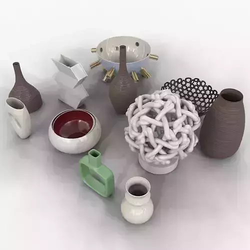 Modern Ceramic and Glass Decorations Ornaments