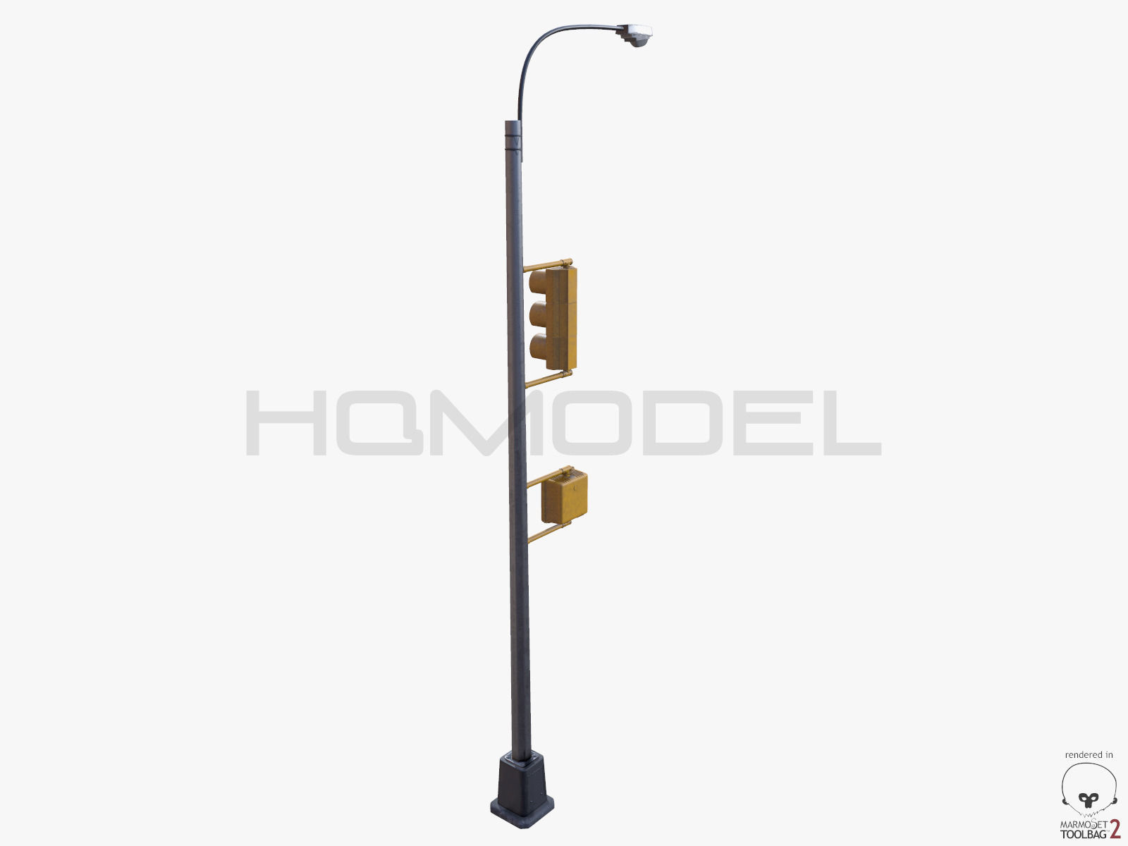 Urban Street Building Elements Collection Low-poly 3D model_14