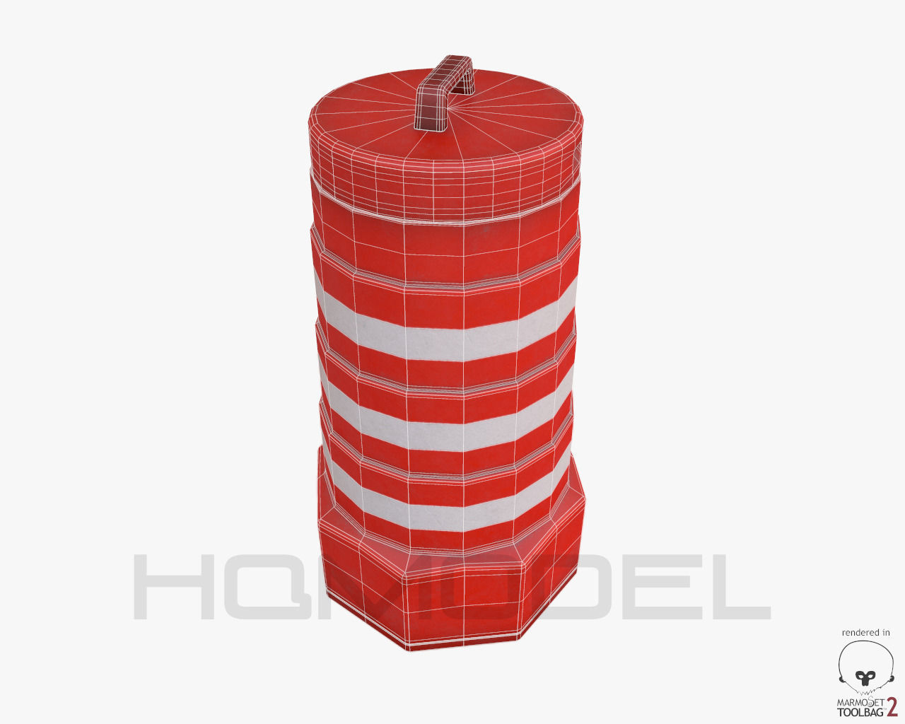 Urban Street Building Elements Collection Low-poly 3D model_42