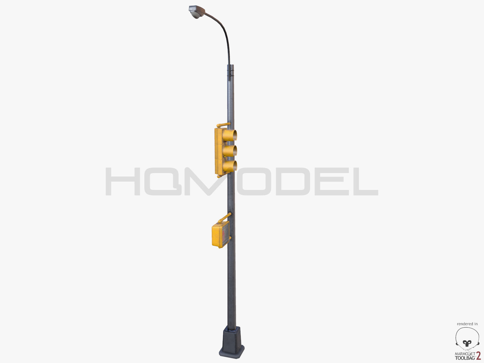 Urban Street Building Elements Collection Low-poly 3D model_17