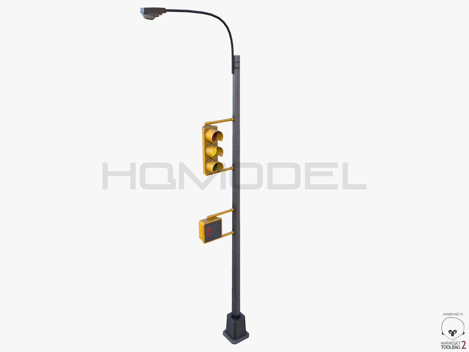 Urban Street Building Elements Collection Low-poly 3D model_18