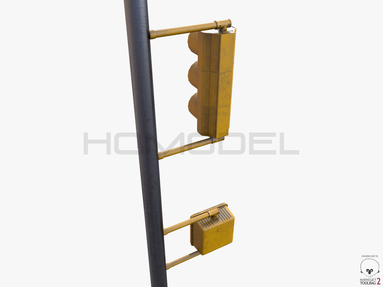 Urban Street Building Elements Collection Low-poly 3D model_20