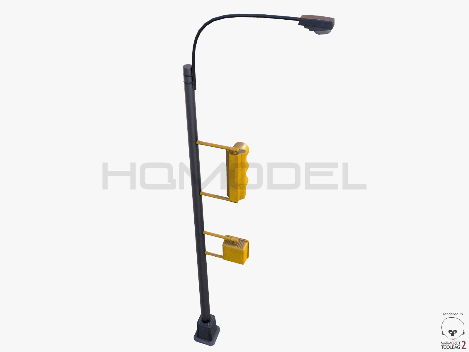 Urban Street Building Elements Collection Low-poly 3D model_19