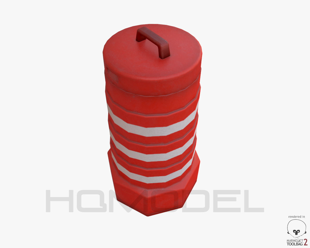 Urban Street Building Elements Collection Low-poly 3D model_39