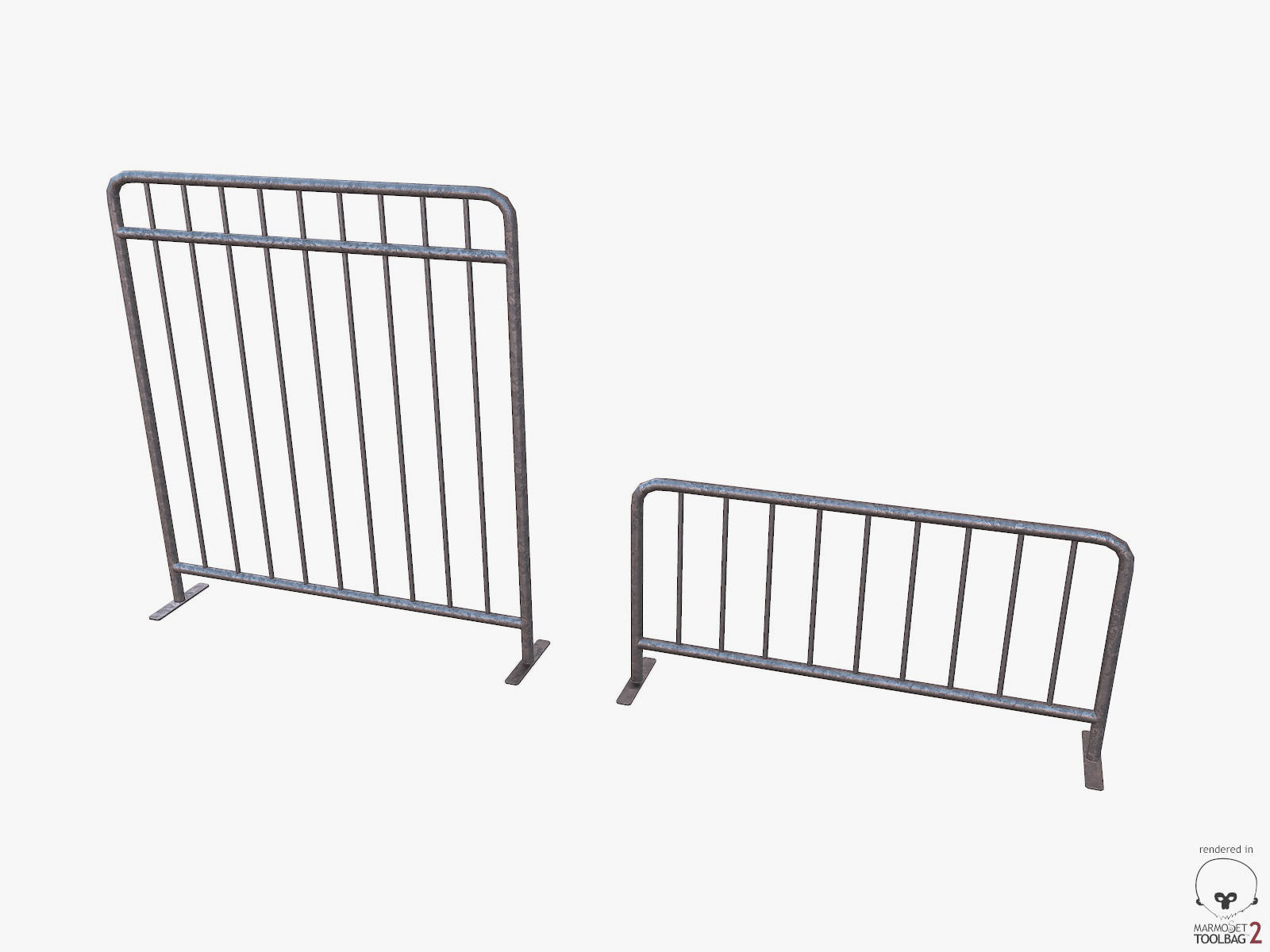 Urban Street Building Elements Collection Low-poly 3D model_72