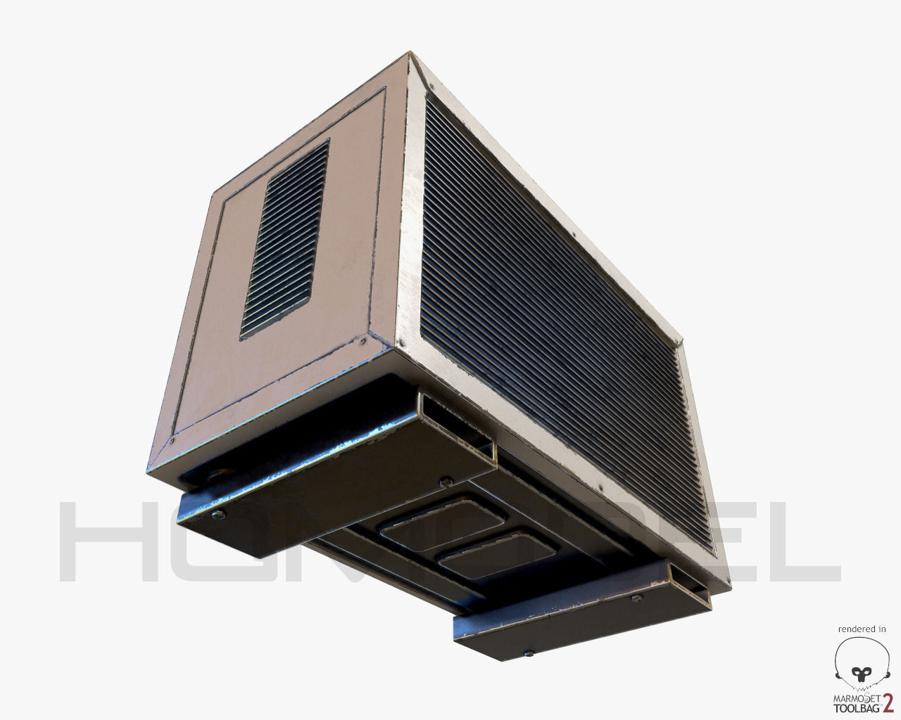 Urban Street Building Elements Collection Low-poly 3D model_44