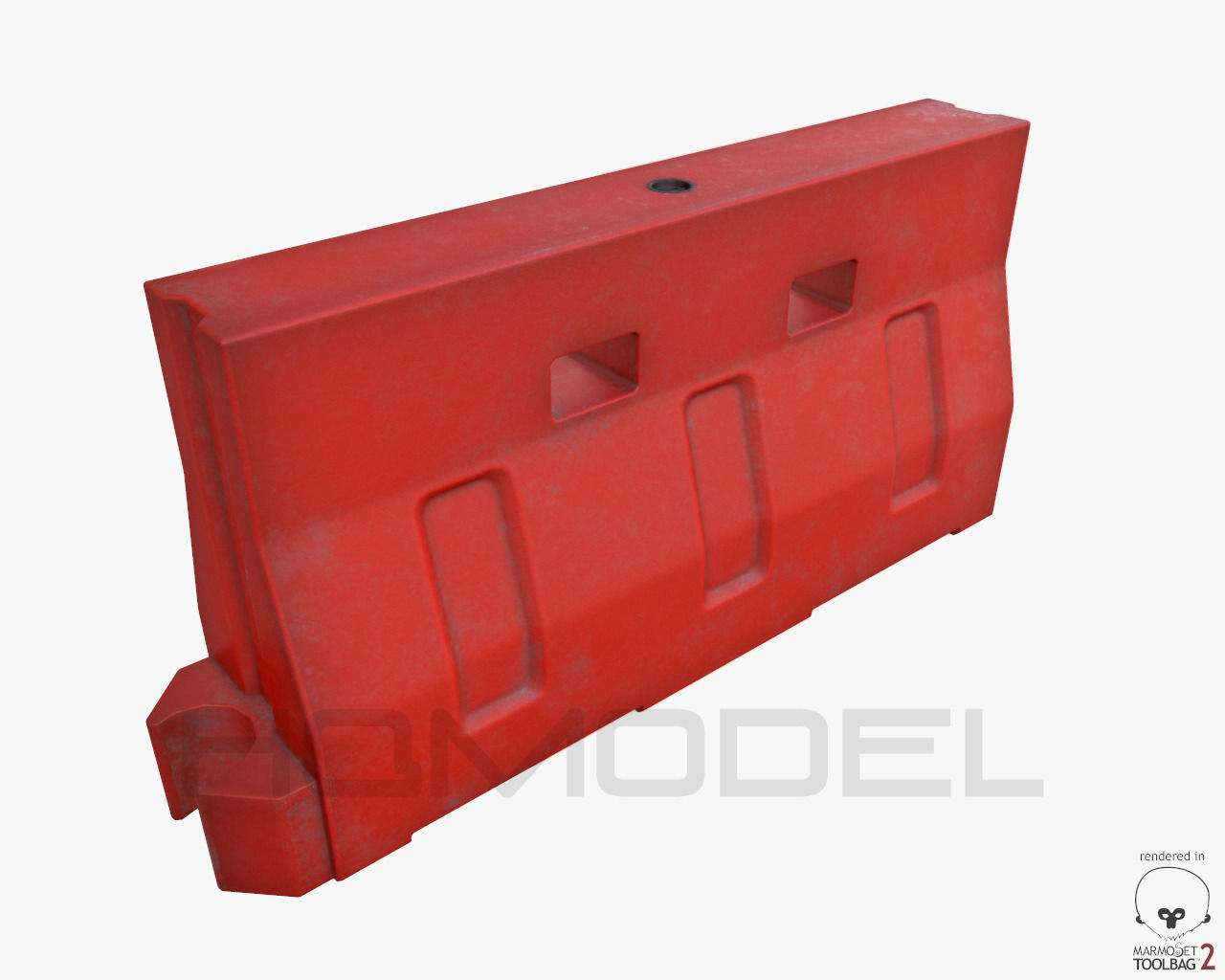 Urban Street Building Elements Collection Low-poly 3D model_34