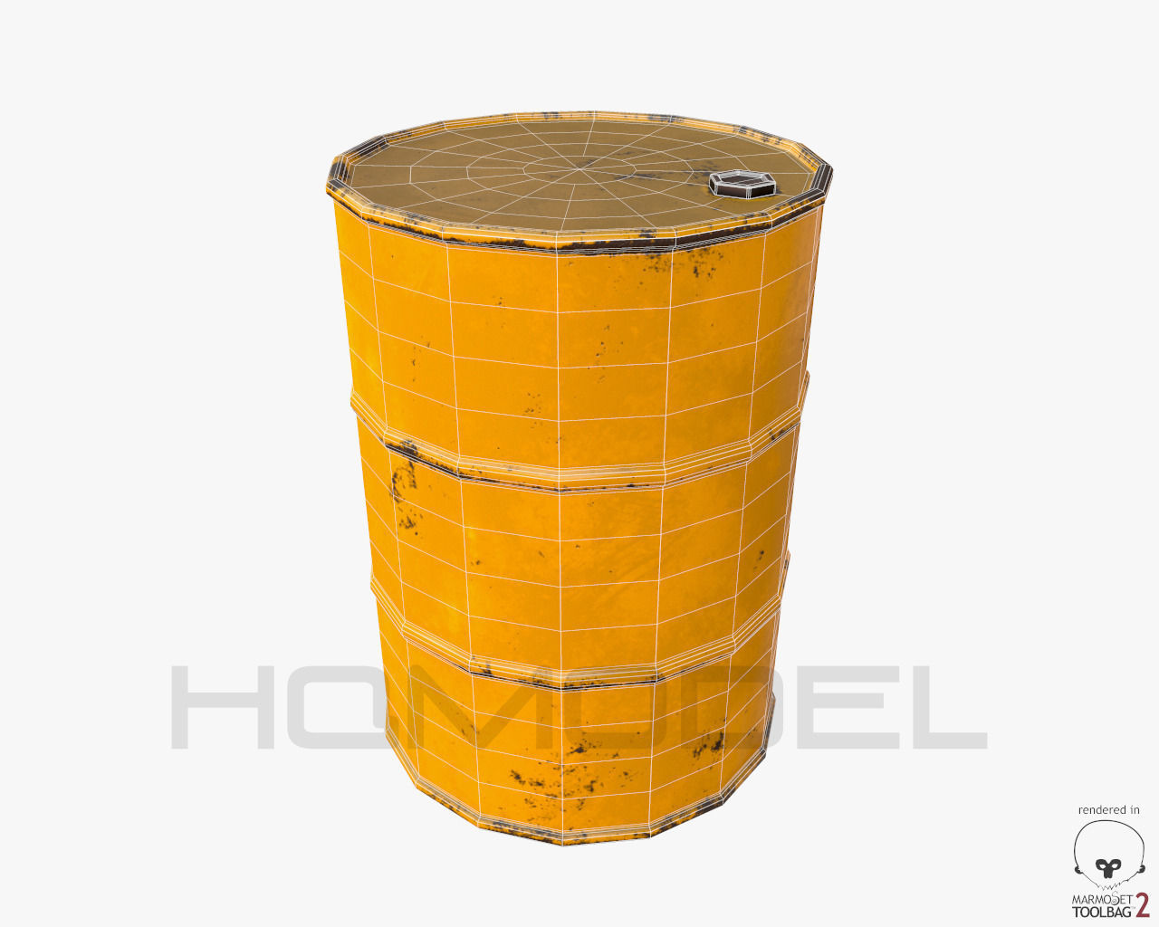 Urban Street Building Elements Collection Low-poly 3D model_64