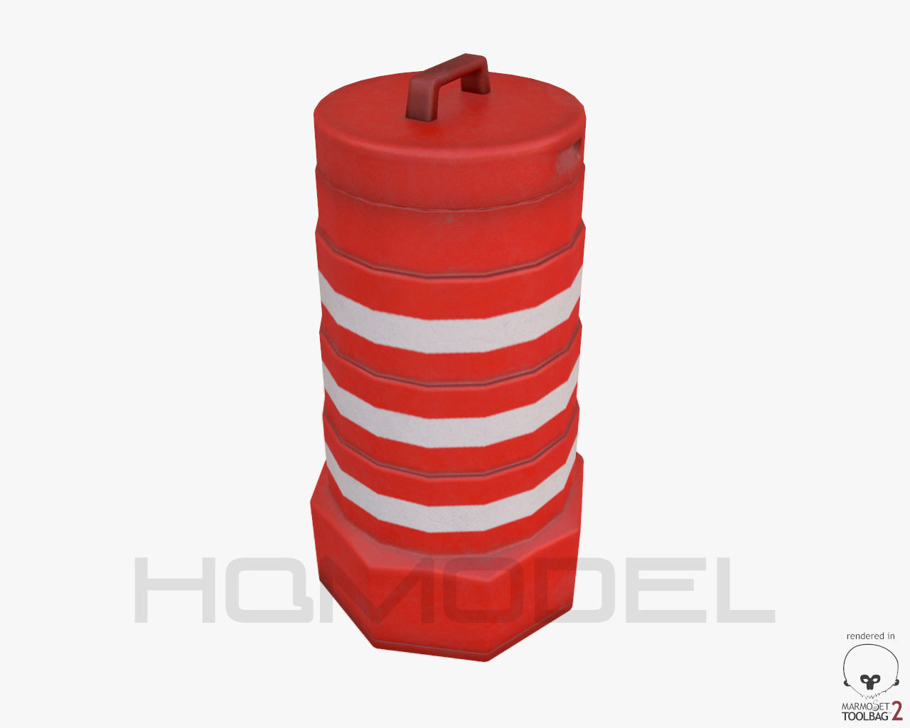 Urban Street Building Elements Collection Low-poly 3D model_38