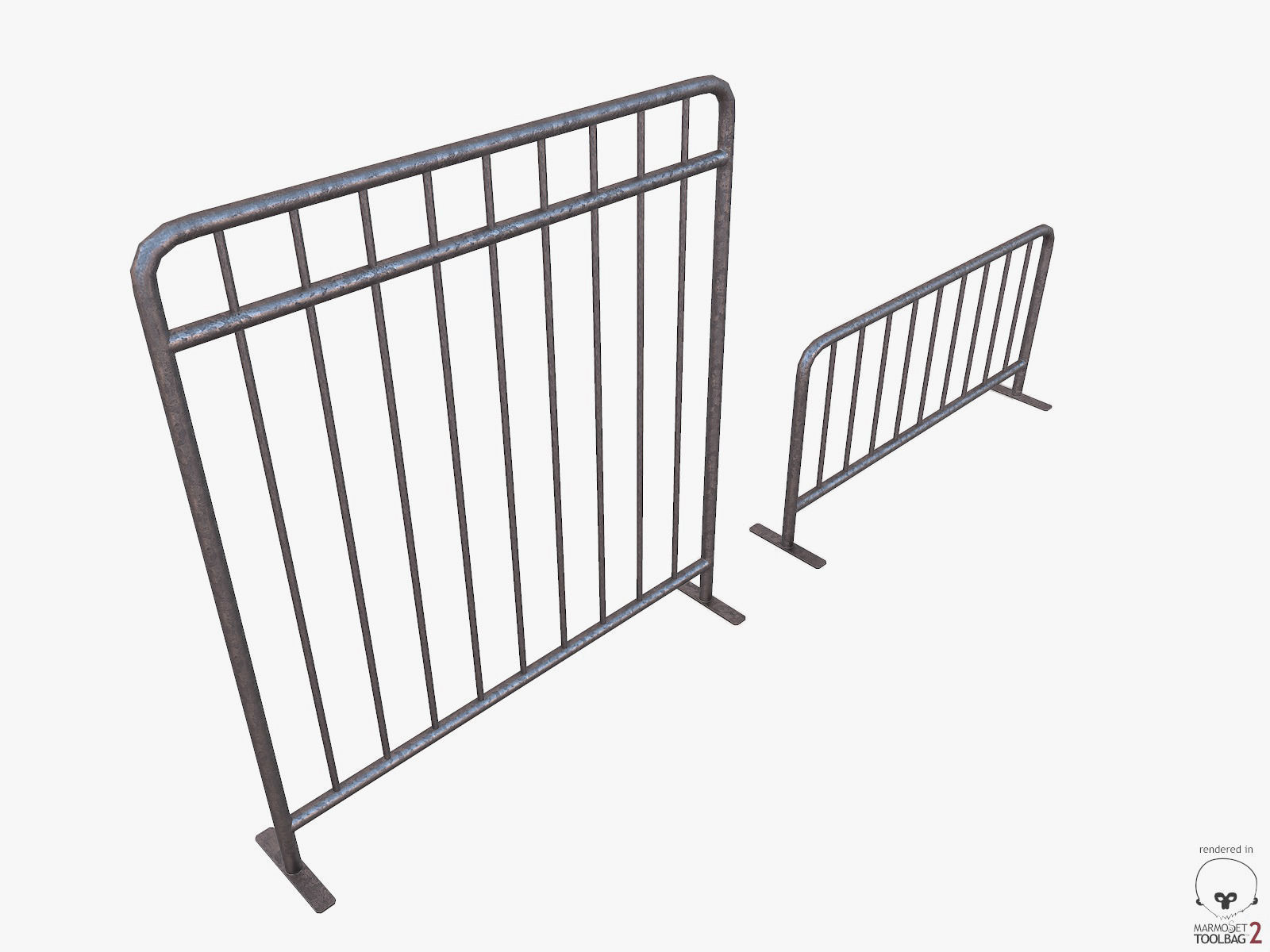 Urban Street Building Elements Collection Low-poly 3D model_73