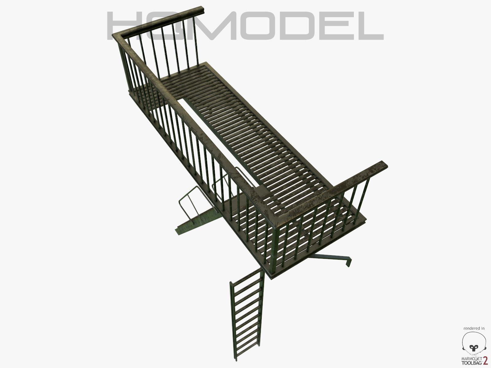 Urban Street Building Elements Collection Low-poly 3D model_28