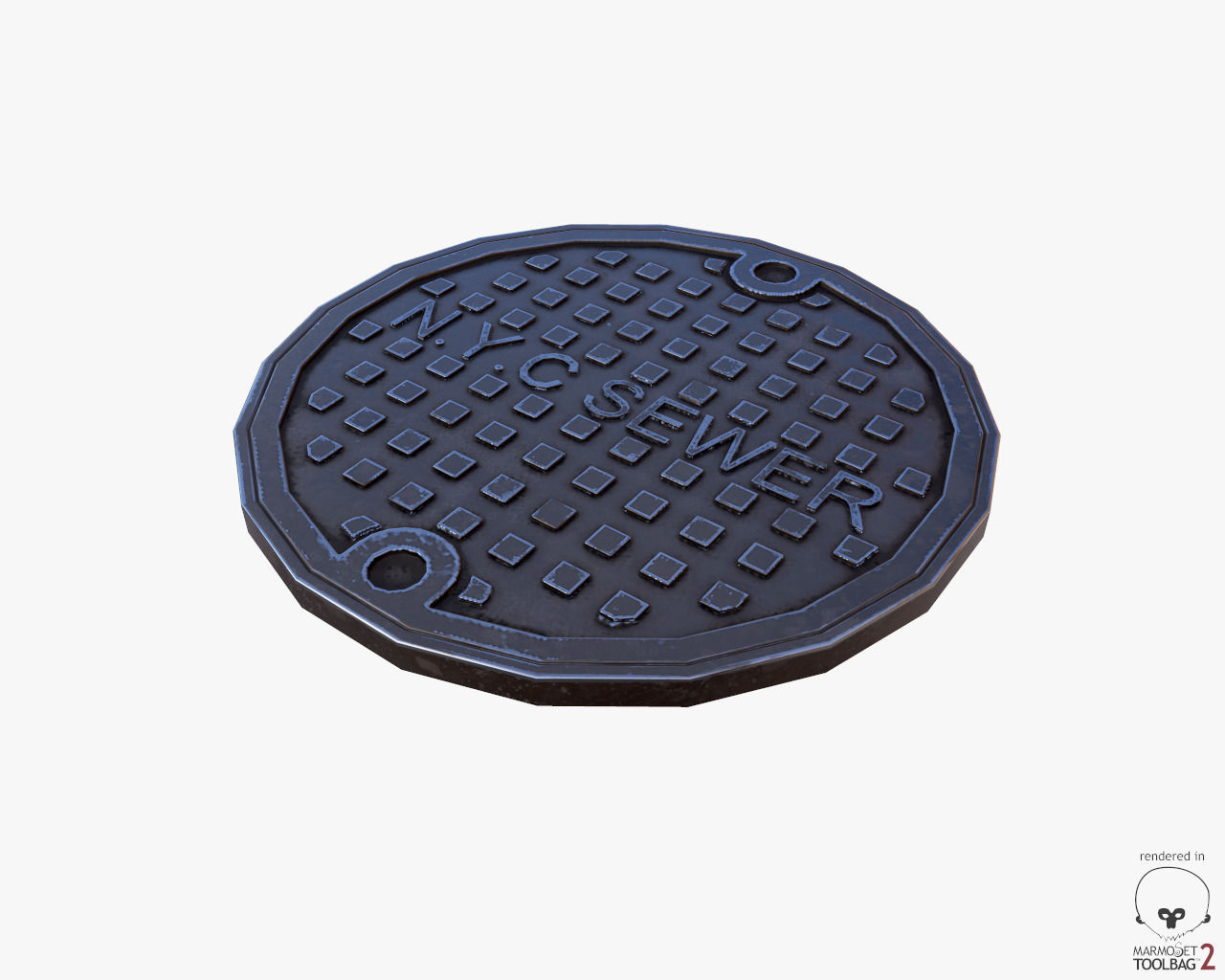 Urban Street Building Elements Collection Low-poly 3D model_80