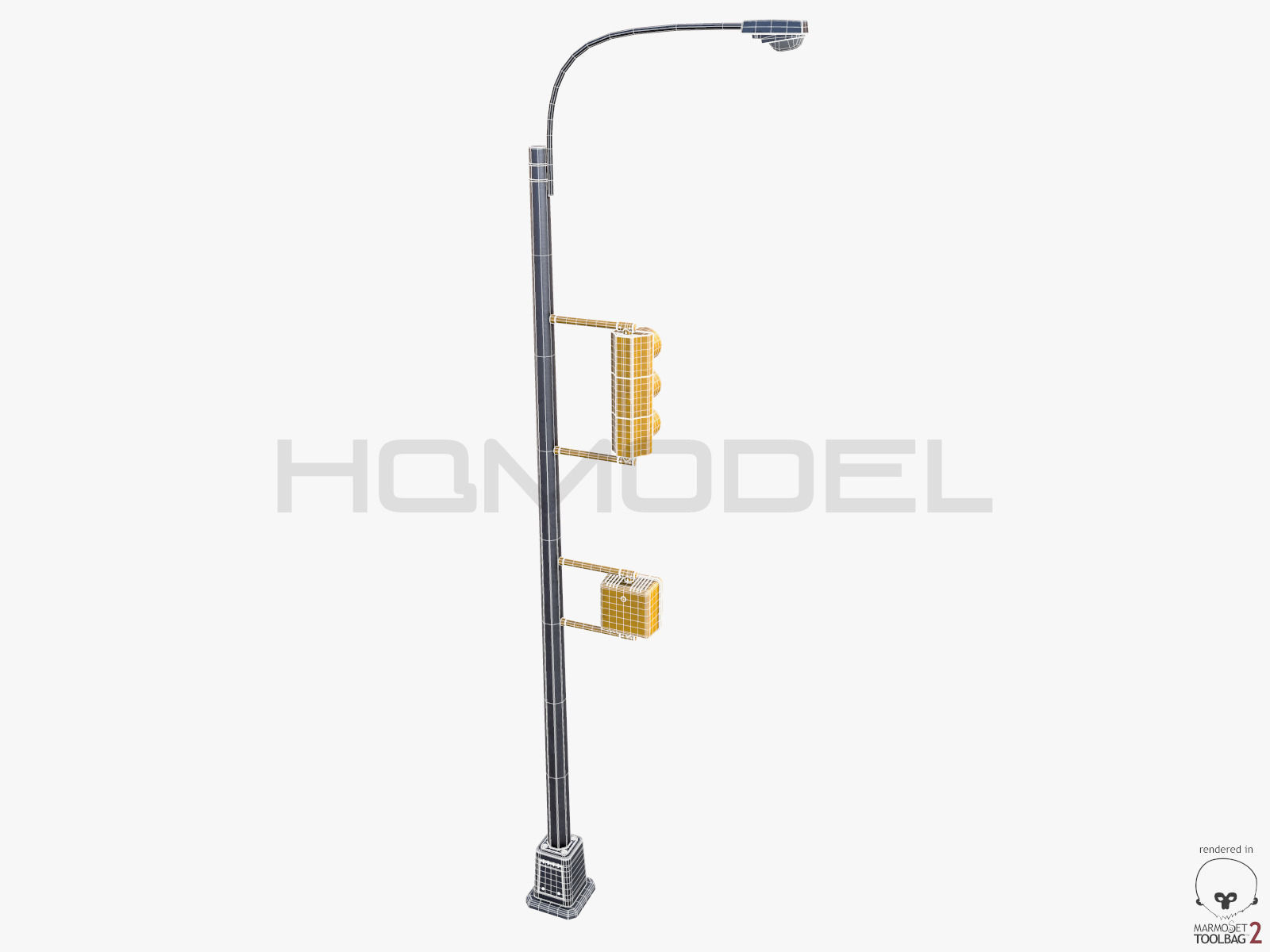 Urban Street Building Elements Collection Low-poly 3D model_21