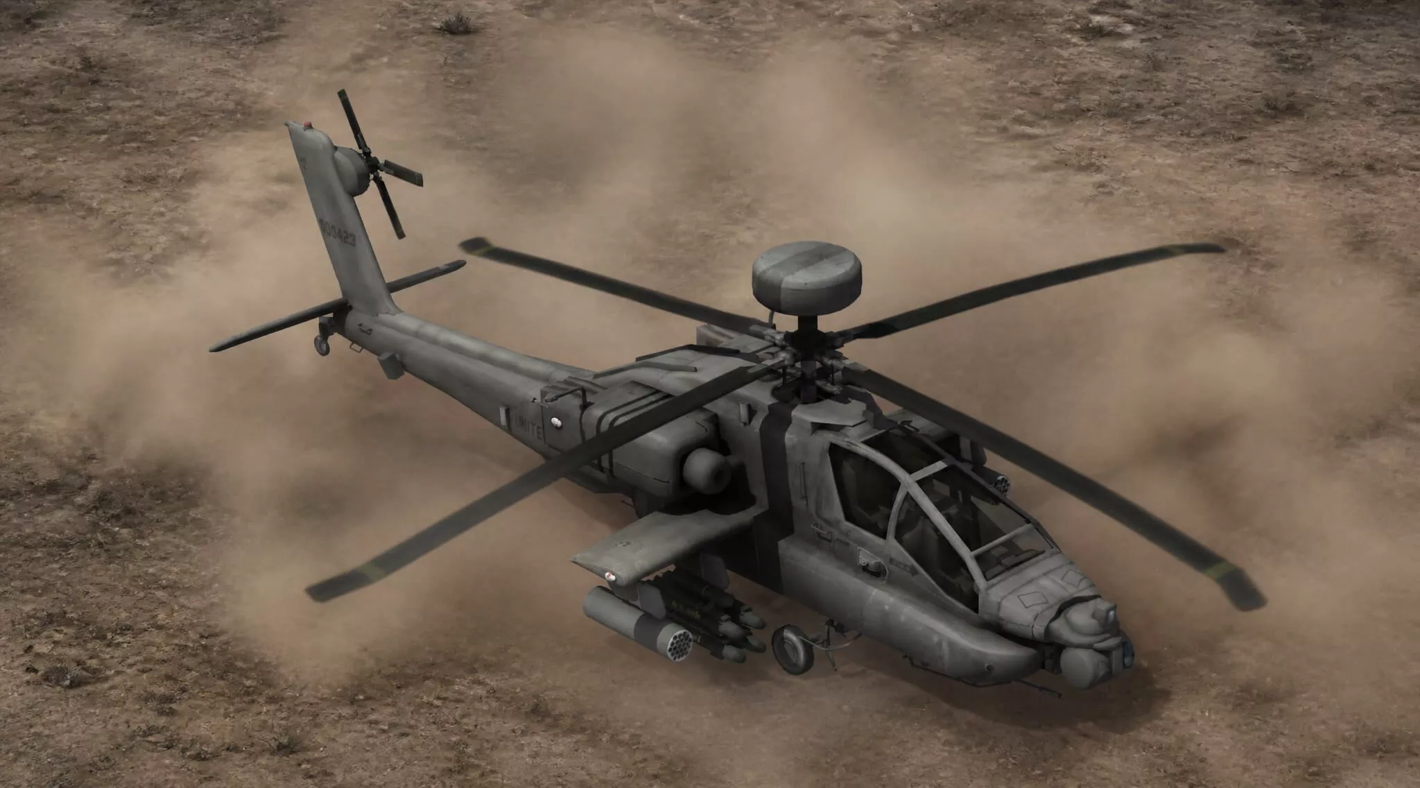 AH-64D Apache Longbow Game Ready 3D Asset 3D model