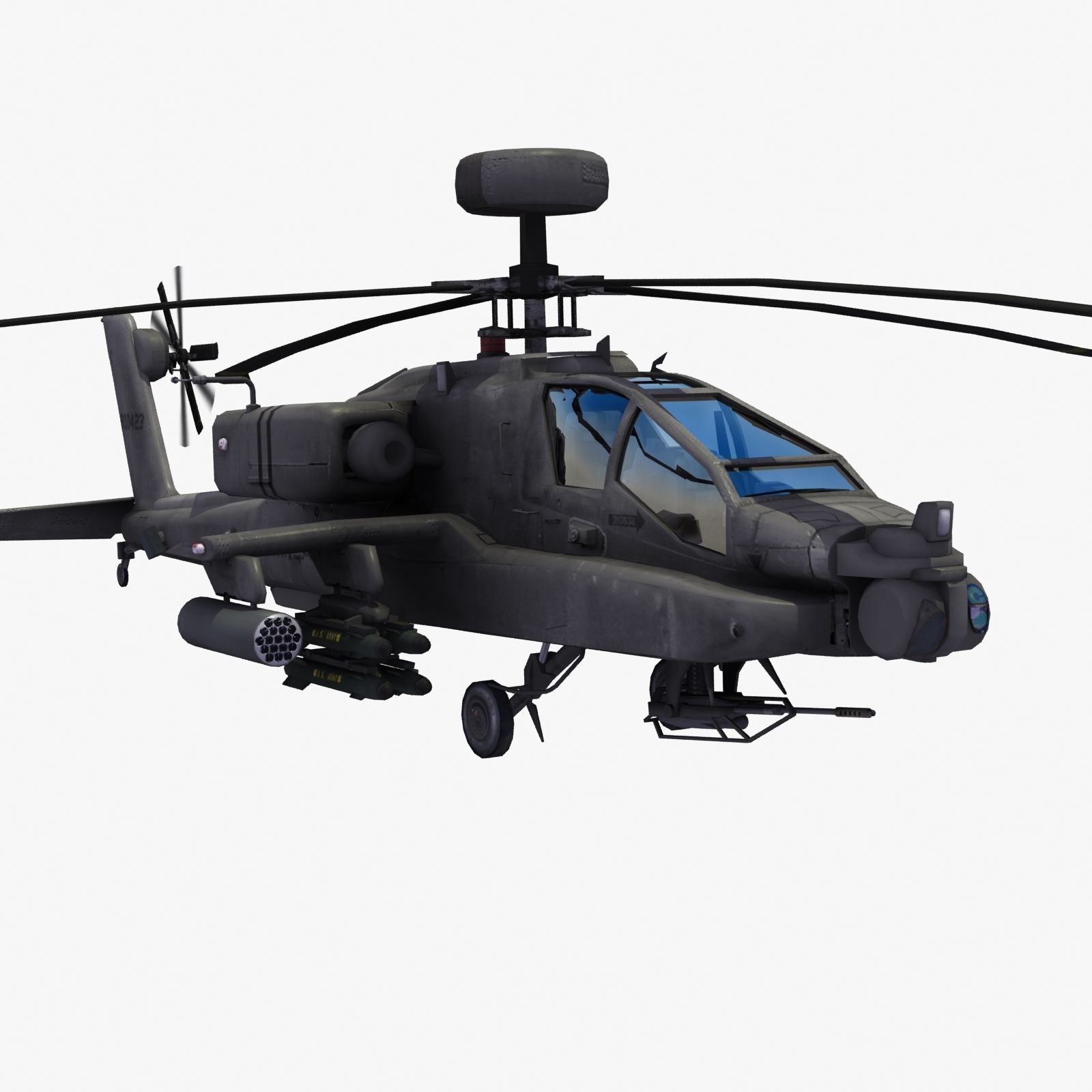 AH-64D Apache Longbow 3D model_6