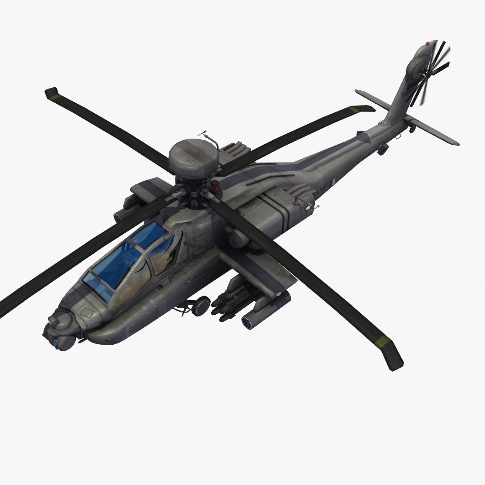 AH-64D Apache Longbow 3D model_5