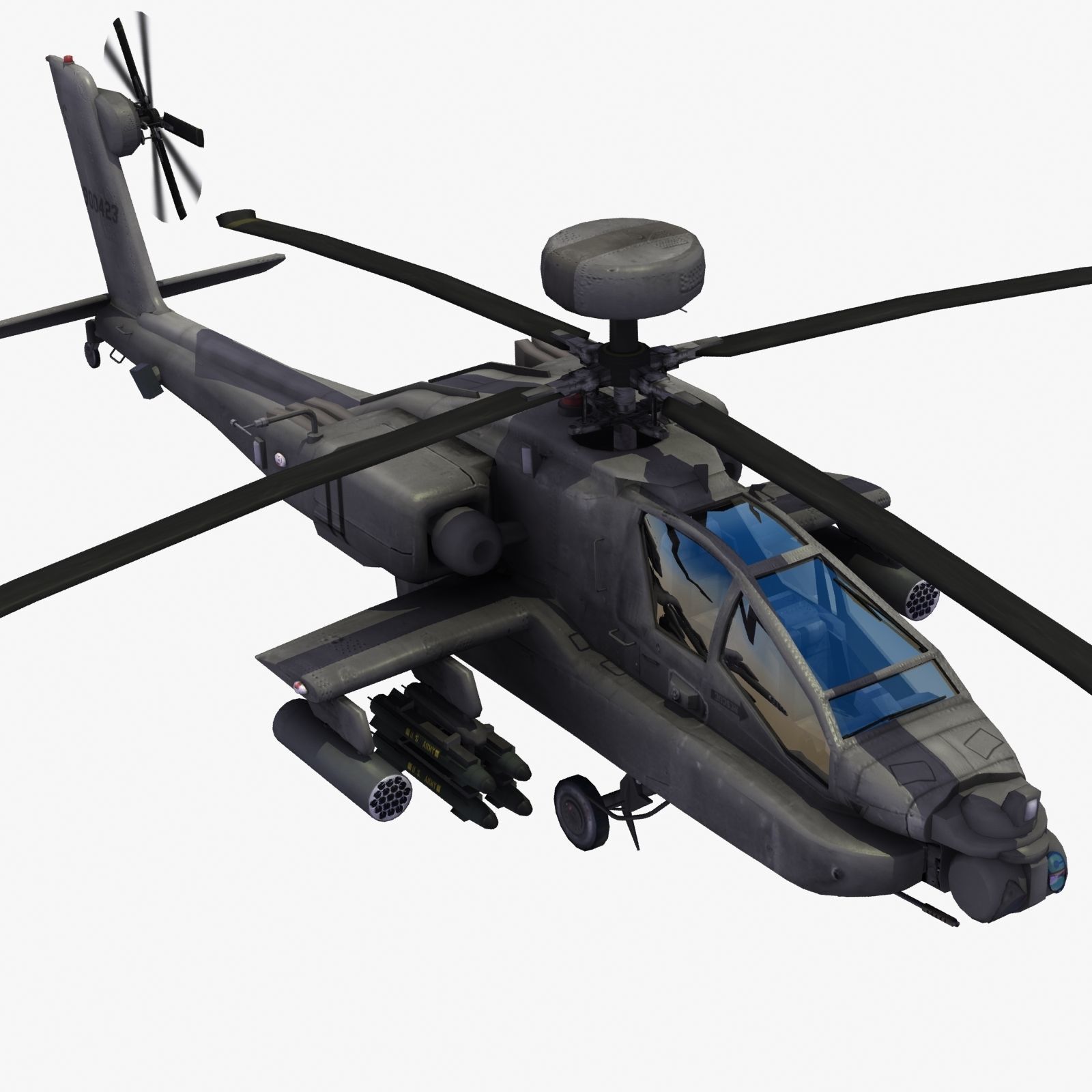 AH-64D Apache Longbow 3D model_4