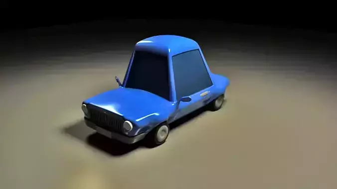 AS Cartoon Car Rigged for Maya 3D model
