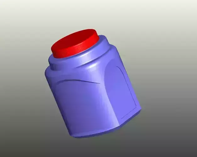 Adhesive plastic bottle