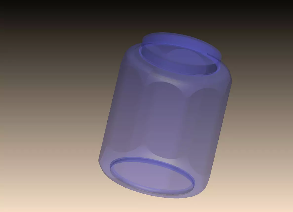 Jar plastic bottle Free 3D model