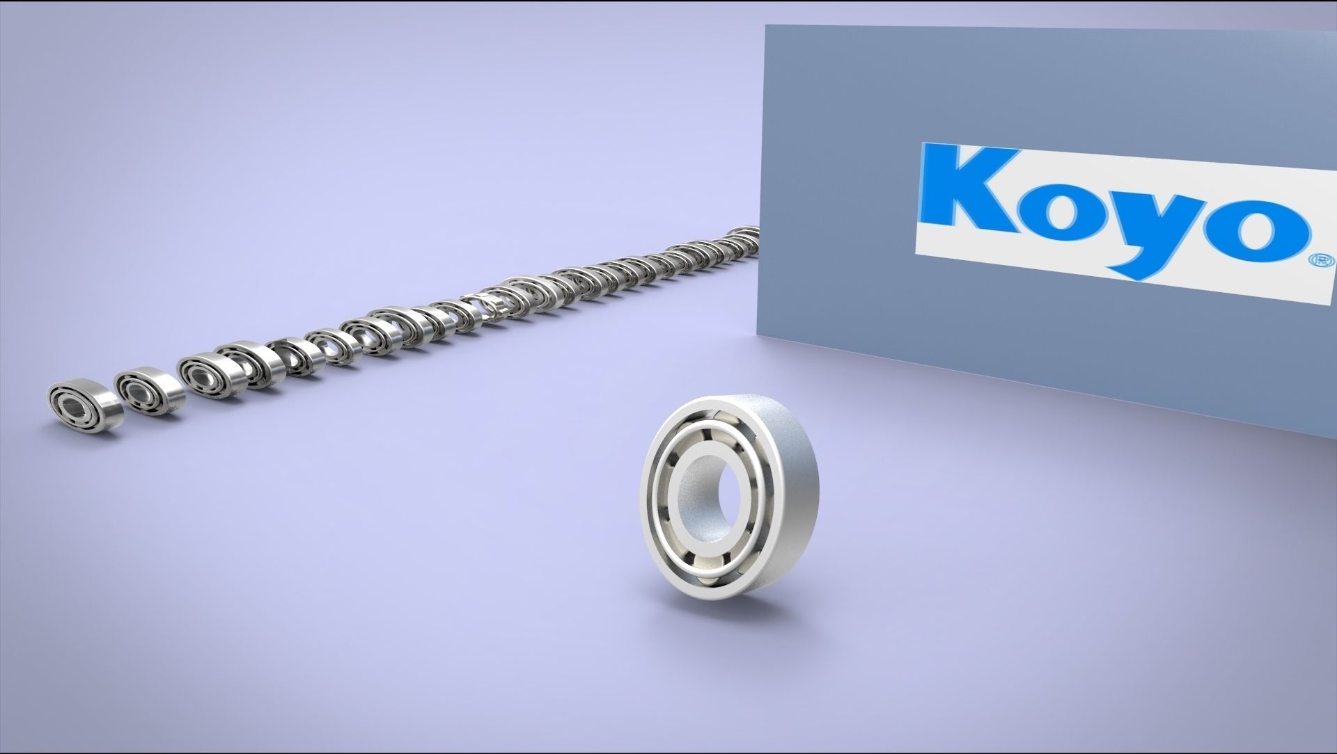 Koyo Seiko Tapered Roll bearing Catalogue free 3D Model
