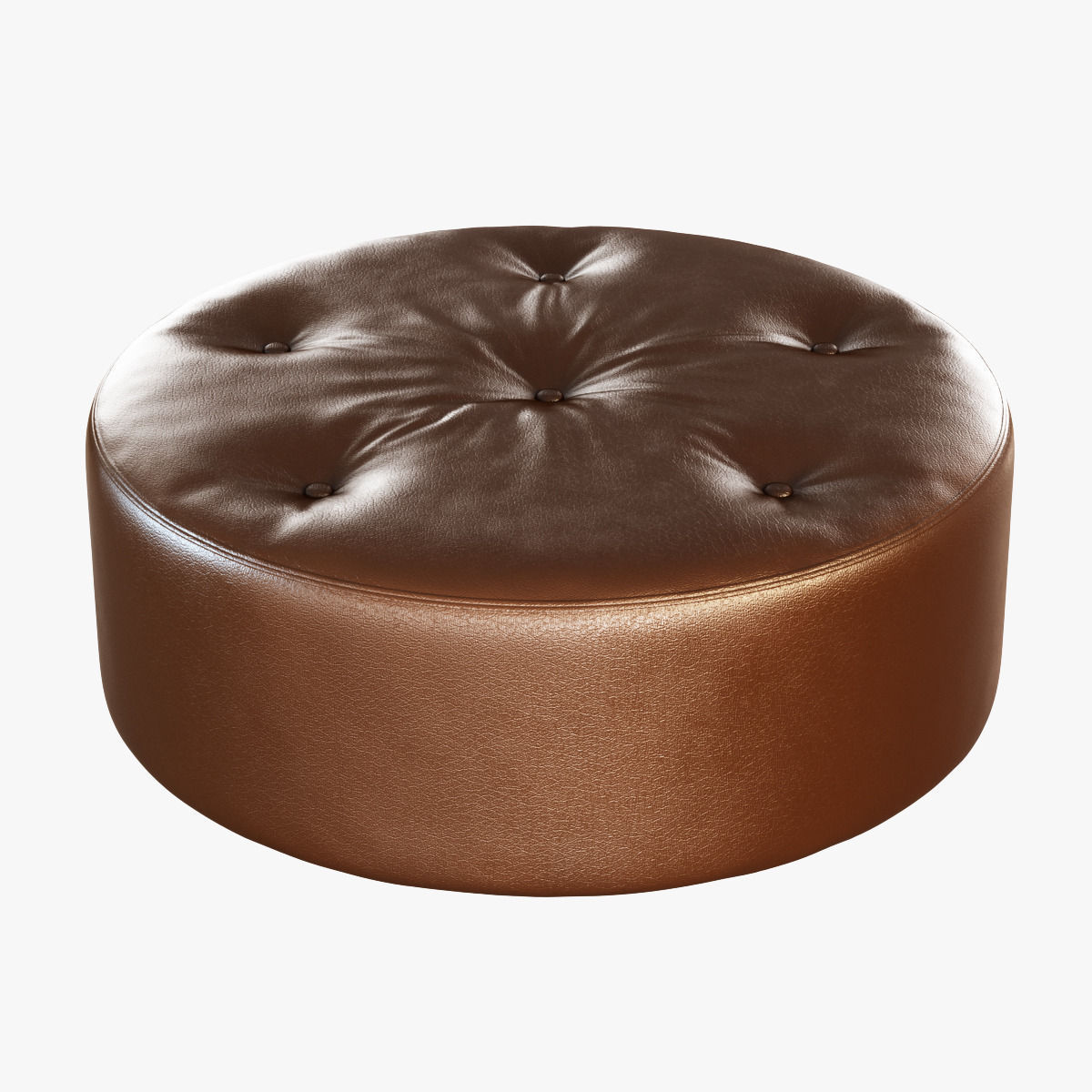Large round pouf 3D model_4