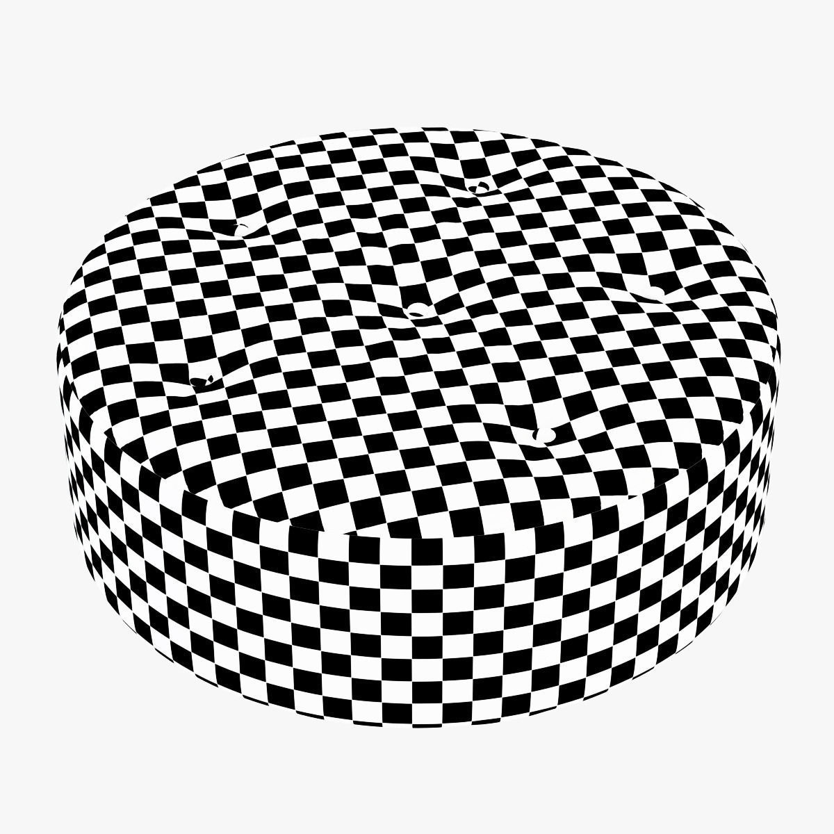 Large round pouf 3D model_3