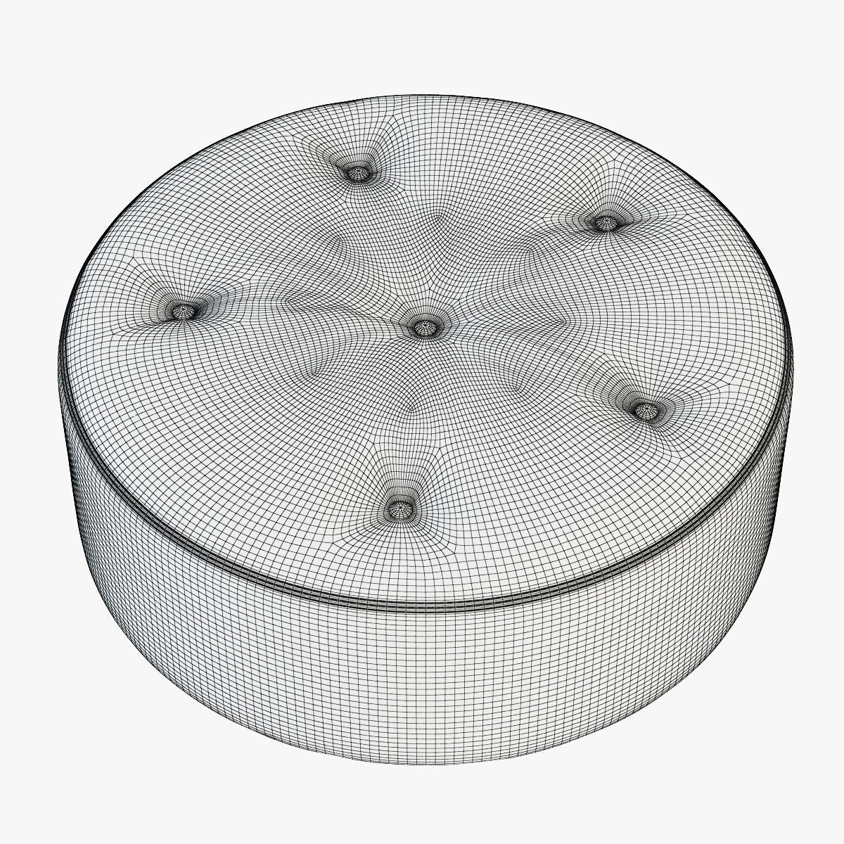 Large round pouf 3D model_2