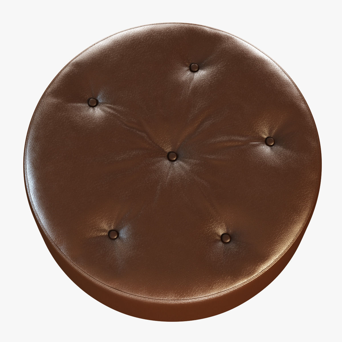 Large round pouf 3D model_1
