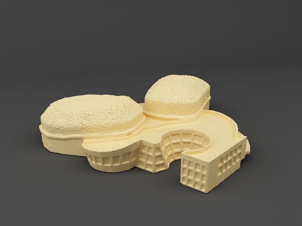 Esplanade Singapore 3D print model_1