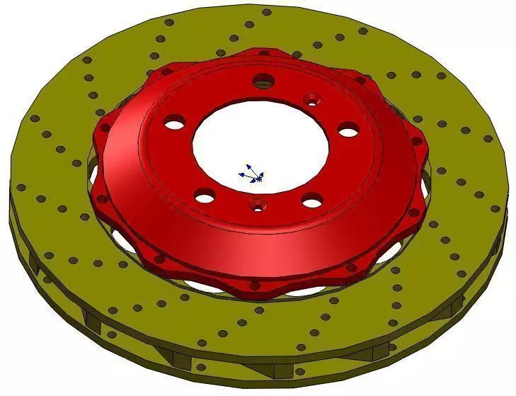 Brembo Rotor and Hat Free 3D model