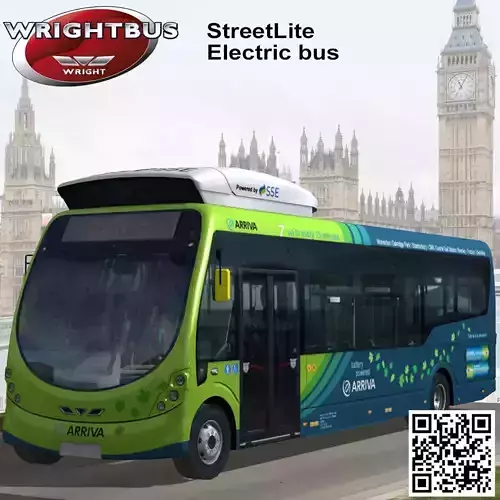 Wrightbus Streetlite Arriva Electric Bus 2014 Low-poly 3D model
